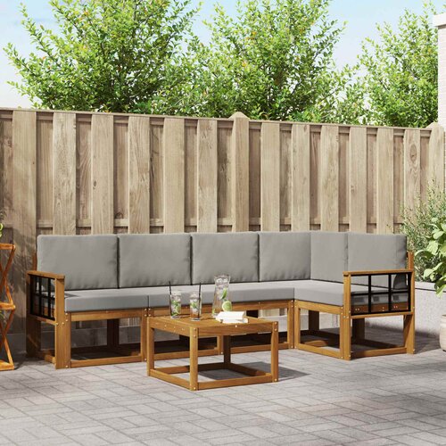  Set vanjskih sofa 6 kom. Prirodna i svijetlo siva Cijene