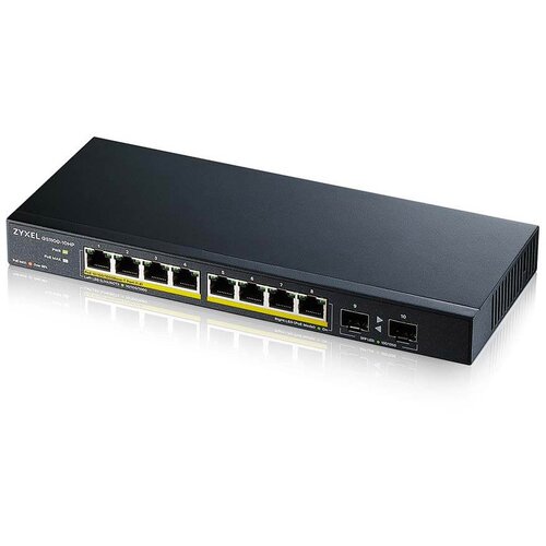 Zyxel GS1100-10HP - 8-portni Gigabit PoE+ neupravljani switch sa GbE/SFP uplinkom Cene