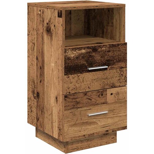 Maison Chic Nočna omarica - Nočna miza z 2 predaloma Old Wood 36x36x68 cm, (21689798) Cene