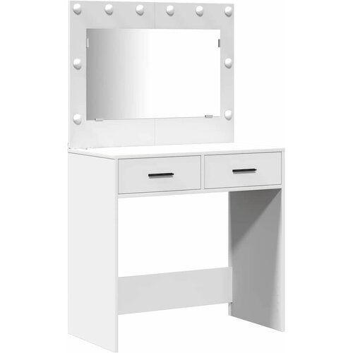 Toaletni stol s ladicama 2 pcs Bijelo Konstruirano drvo Slike