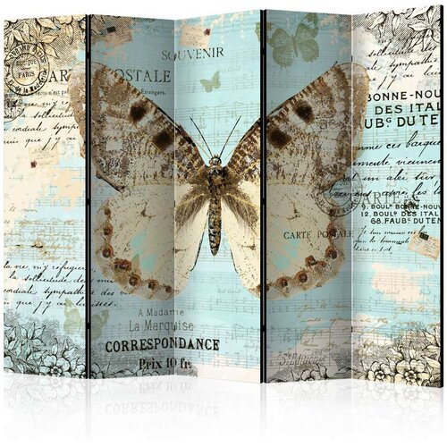  Paravan u 5 dijelova - Postcard with butterfly II [Room Dividers] 225x172 Cijene