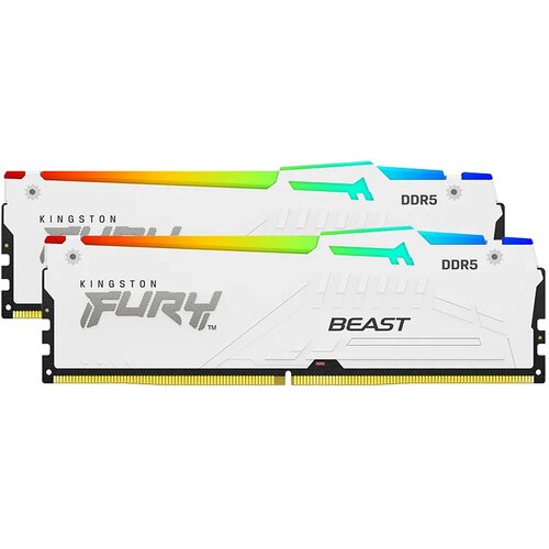  DIMM DDR5 32GB (2x16GB kit) 6400MT/s KF564C32BWEAK2-32 FURY Beast White RGB EXPO Cene
