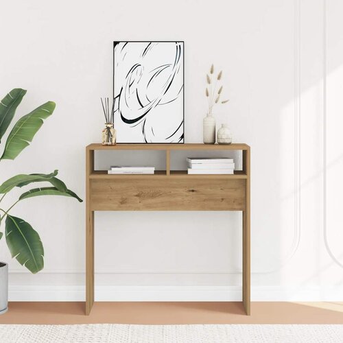 vidaXL Konzolna mizica artisan hrast 78x30x80 cm inženirski les Cene