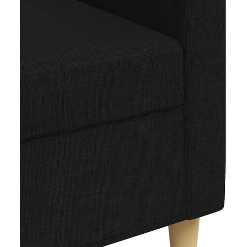  Trosjed od tkanine Crna 210 cm Slike