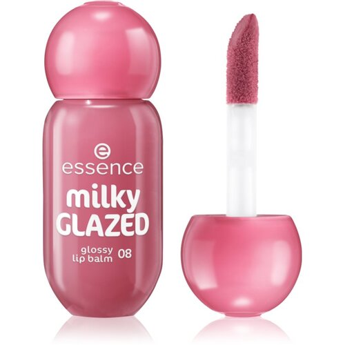Essence milky GLAZED balzam za toniranje za usne sa sjajem nijansa 08 Bubble Milk Tea 4 ml Slike