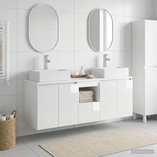  Set ormarića za kupaonicu 3 kom. Bijela visokog sjaja 49,5 x 41 x 62,5 cm Cijene