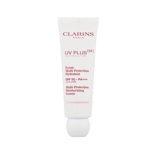 Clarins UV Plus 5P Multi-Protection Moisturizing Screen zaščita pred soncem za obraz za vse tipe kože 50 ml odtenek Rose za ženske Cene