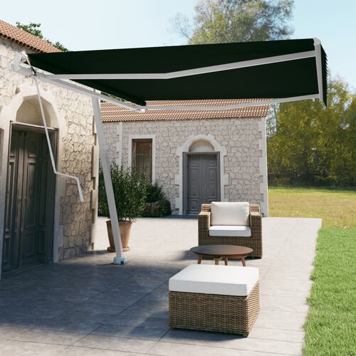 vidaXL Prostostoječa avtomatska tenda 400x350 cm antracitna Cene