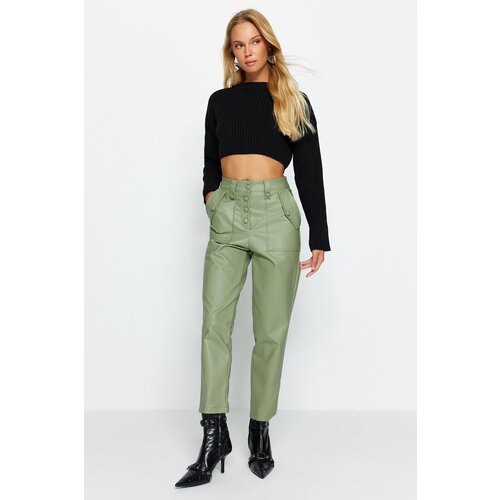 Trendyol Pants - Khaki - Slim Slike