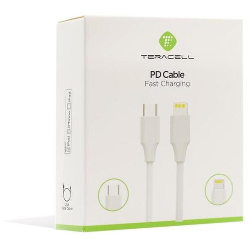  Kabel Teracell Plus PD Type-C na iPhone Lightning beli 1m Slike