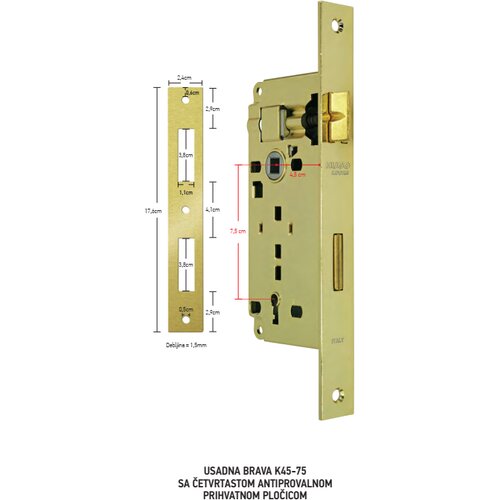 HUGO LOCKS Usadna brava k45-75 Cene