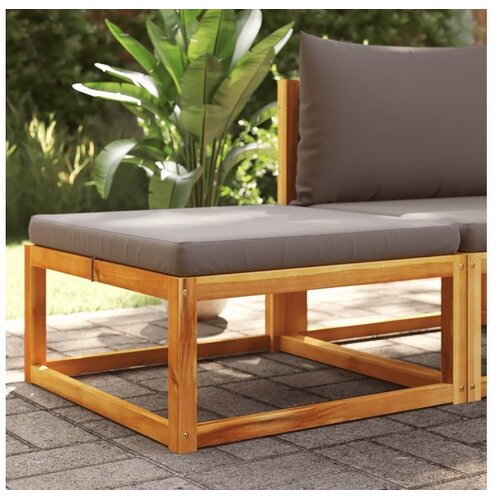 vidaXL Vrtni tabure s jastukom 65x65x29 cm od masivnog drva bagrema Cijene