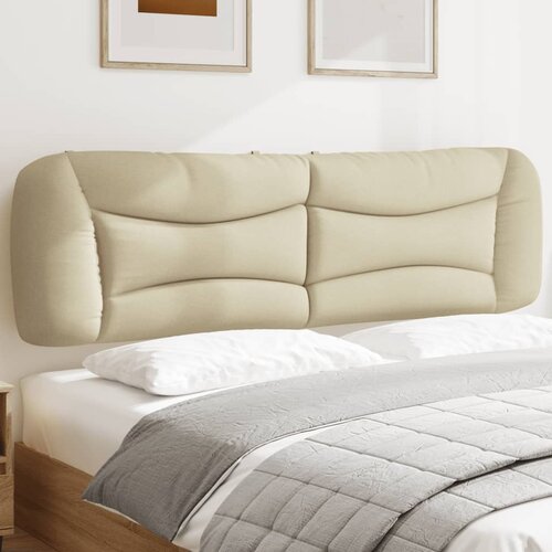 VidaXL Vzglavna stranica krem 180 cm blago Slike