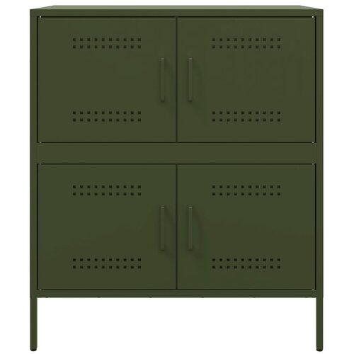  Komoda maslinastozeleni 68 x 39 x 79 cm čelična Slike