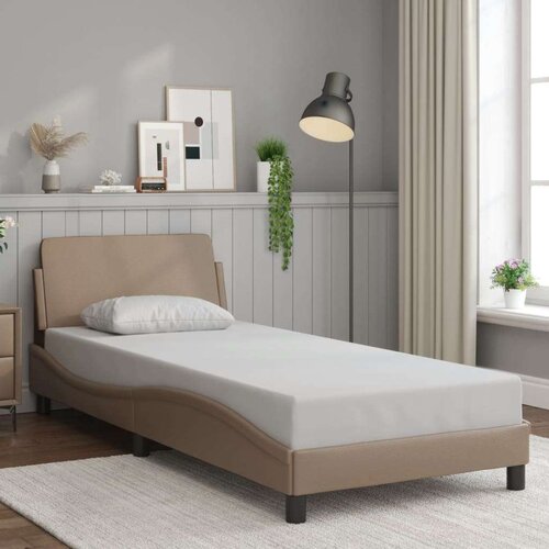  Okvir za krevet s uzglavljem cappuccino 80x200 cm umjetna koža Slike