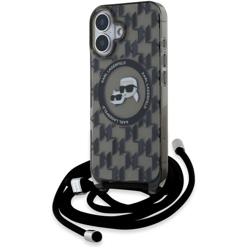 Karl Lagerfeld ETUI IML CROSSBODY MONOGRAM KARL & CHOUPETTE HEAD MAGSAFE NA IPHONE 16 - CZARNE, (21897737) Cene