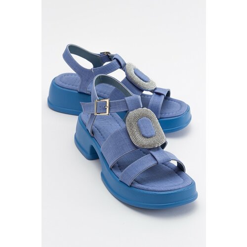 LuviShoes Women's Redy Jeans Blue Sandals Slike