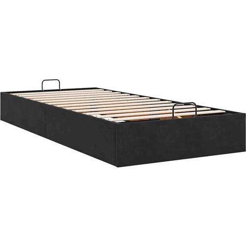 VidaXL otomanski okvir kreveta bez madraca crni 90x200 cm bar&amp;scaron;unasti Slike