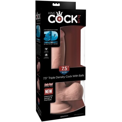 Pipedream Dildo King Cock 7.5&amp;quot; Triple Density Slike