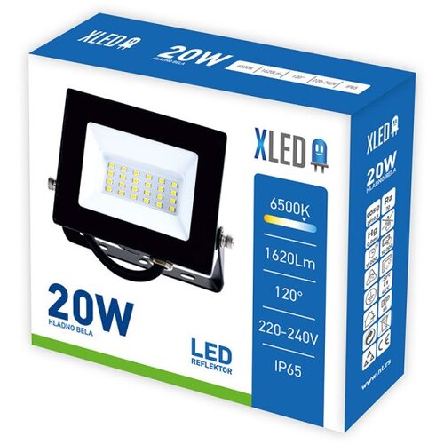 Xled 20W LED reflektor 6500K,1620 Lm,IP65,AC220-240V,crni, M.No.12002424-b Cene