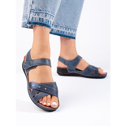 Shelvt Lightweight navy blue women's platform sandals Cijene