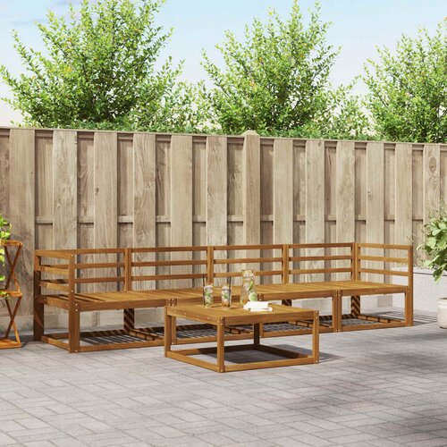 Set vanjskih sofa 5 pcs Prirodna Čvrsto drvo akacije Cene