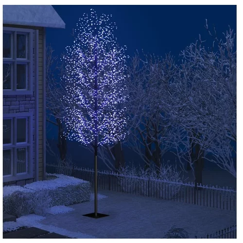  Božično drevesce 2000 LED lučk modri češnjevi cvetovi 500 cm