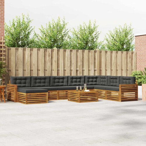  Set vanjskih sofa 9 kom. Prirodna i antracit Cijene