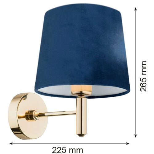 Brilagi zidna lampa monte 1xE27/15W/230V plava/zlatna Slike