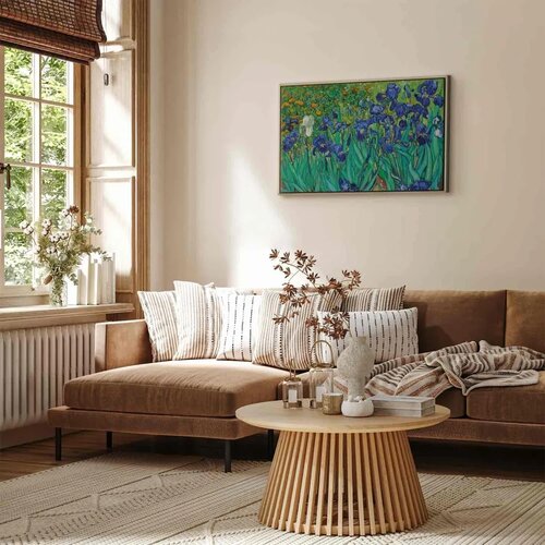  Slika - Vincent Van Gogh – Iryses 120x80 U prirodnom drvenom okviru Cene