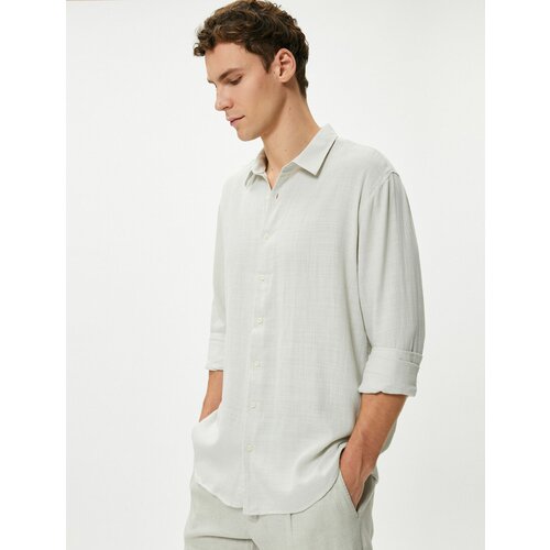 Koton Italian Collar Shirt Long Sleeve Cotton Regular Fit Slike