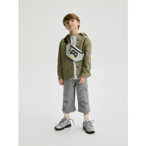 Reserved - BOYS` TROUSERS - light grey