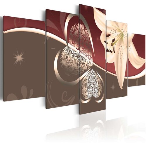  Slika - Abstraction with lily - 5 pieces 200x100 Cijene