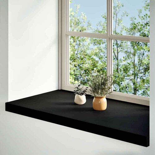  Prozorske klupice 2 kom tamnosmeđe 80x40x2 cm masivne hrast Slike