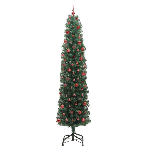 VidaXL Umjetno božićno drvce Zelena 210 cm PVC i čelik i plastika Slike
