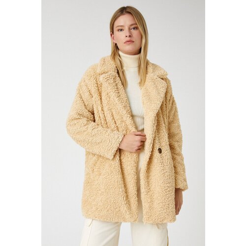 Koton Women's Beige Coat Slike