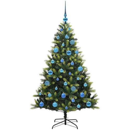 VidaXL Umjetno rasklopivo božićno drvce 150 LED-a Zelena 150 cm Slike