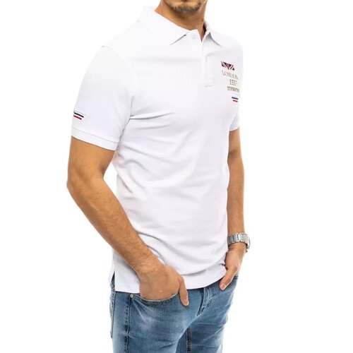 DStreet Polo shirt with embroidery white PX0436 Slike