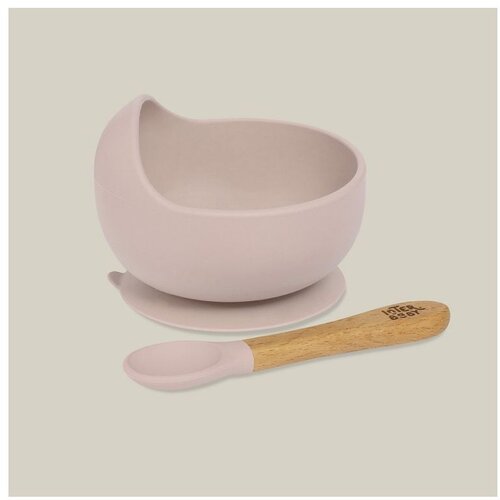 Interbaby Silikonska zdjelica + žlica Dark Pink Cijene