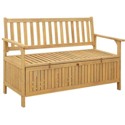  Klupa za pohranu s pohranom s vratima Masivni akacija - Svijetli bagrem 120 x 63 x 84 cm Cijene