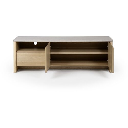 Marckeric Bela/v svetli naravni barvi TV omarica v hrastovem dekorju 153x50x45 cm Dore &amp;ndash; Slike