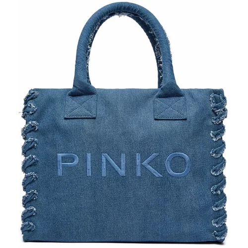 Pinko Shopper torba plavi traper