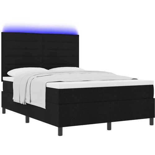 vidaXL spring krevet s madracem Crna 160 x 200 cm tkanina Cene