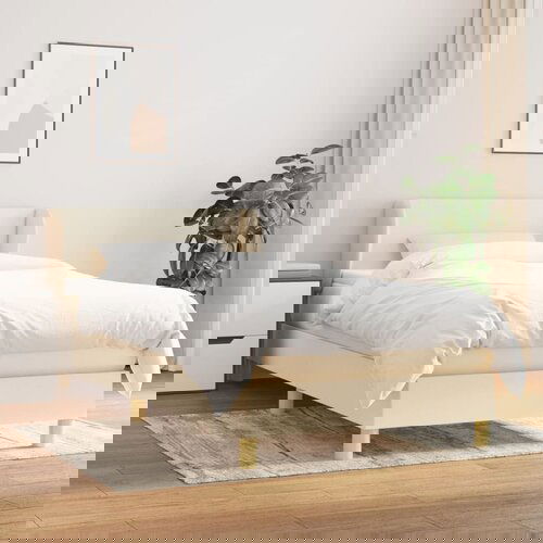 The Living Store Box spring postelja z vzmetnico krem 80x200 cm blago - Box Spring Postelja, (21514536) Slike