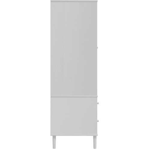  Komoda SENJA bijela izgled ratana 90x55x175 cm masivna borovina Slike