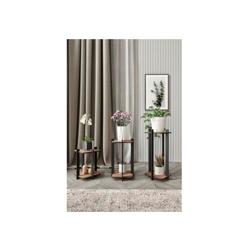Hanah home drveni &amp;scaron;tand za biljke flower desk square walnut Slike