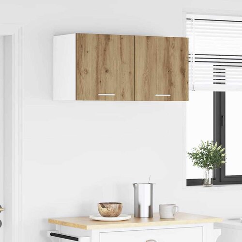  ormarić 2 pcs Umjetnički hrast i bijela 40 x 31 x 40 cm Slike
