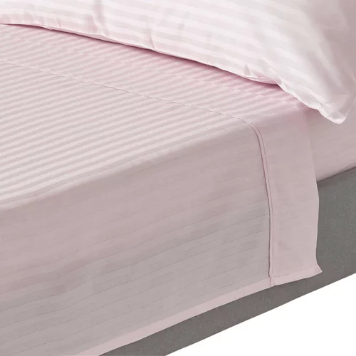 HOMESCAPES Dušno rožnato vijoličasta barva, satenast trak iz egiptovskega bombaža, ploska posteljnina, 330 niti, 270x300 cm, (20750723)