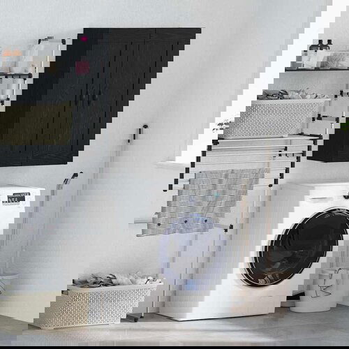 VidaXL Zidni ormarić Crni hrast 69,5 x 34 x 90 cm Konstruirano drvo Slike