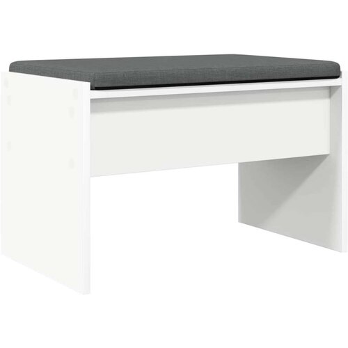  Klupa za hodnik s jastukom Bijelo 60 x 38 x 46 cm Slike